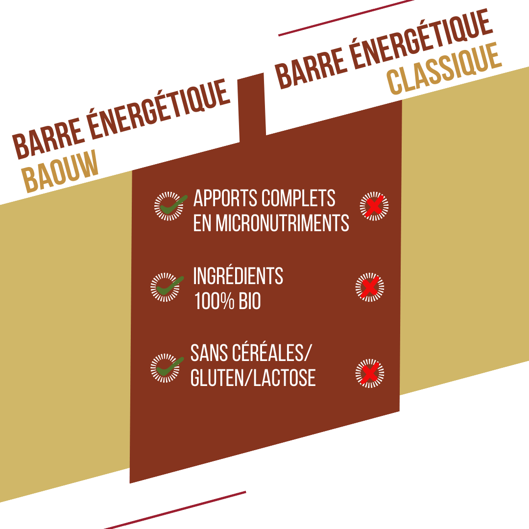 Barre Énergétique BAOUW BIO EXTRA Vanille-Macadamia (50g)