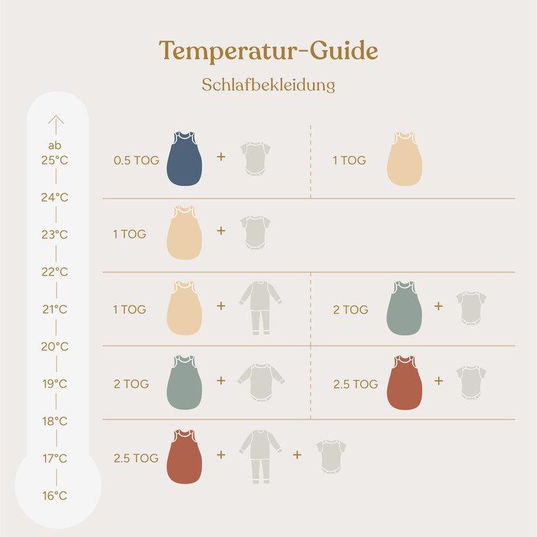 Schlafsack mit Beinen | ganzjährig | Taupe mit Sternen | 70 cm