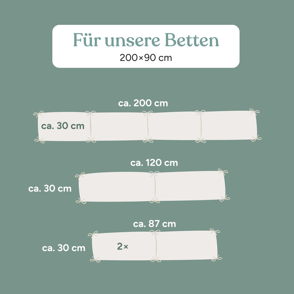 Bettumrandung | Kinderbett | Beige | 90x200 cm