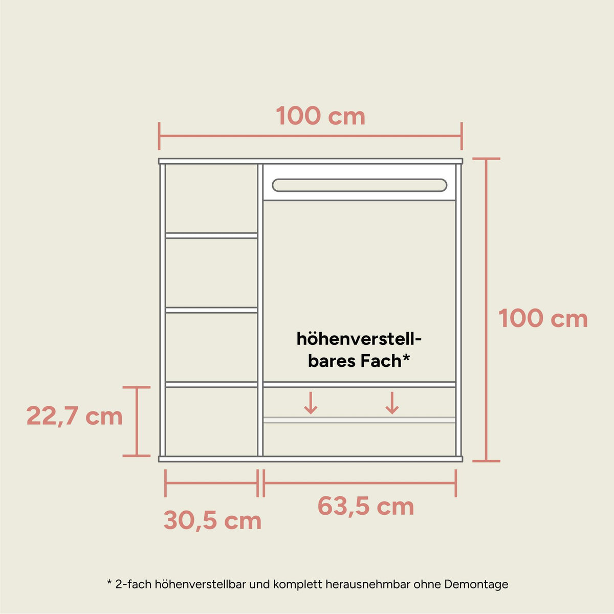 Montessori-Kleiderschrank | Kiefer Natur