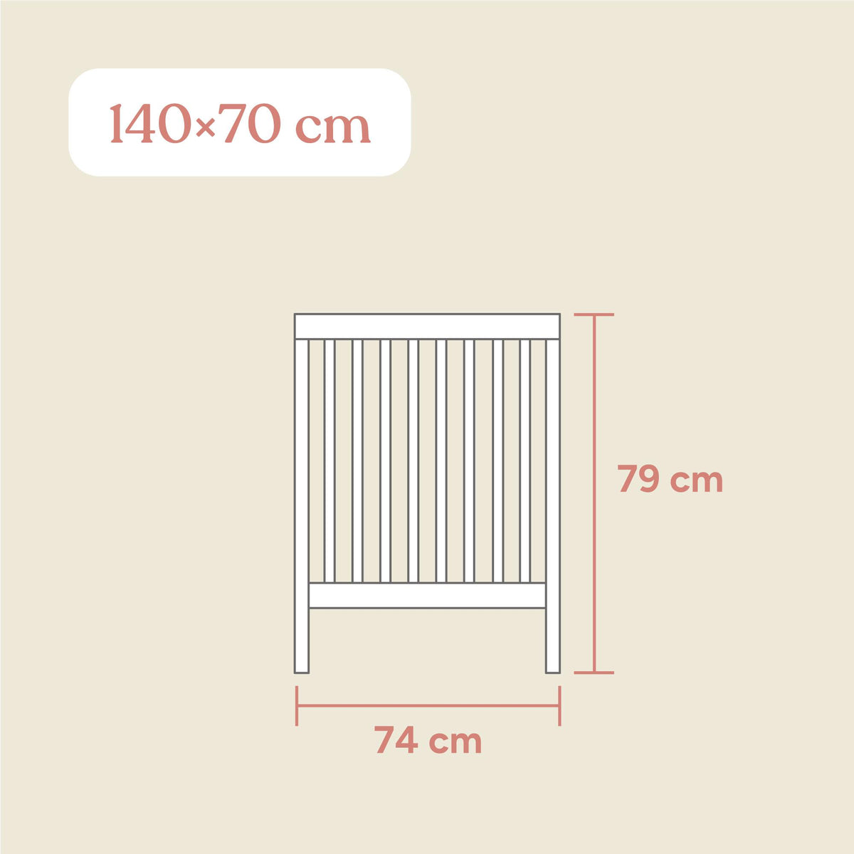 Babybett Pur | 70x140 cm | Natur