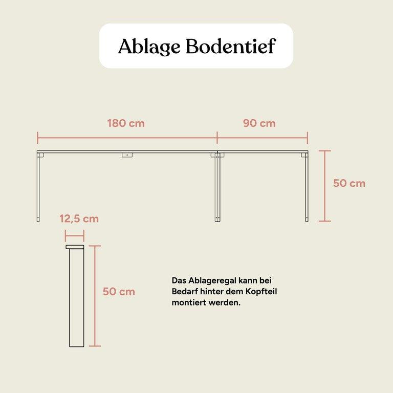 Familienbett  Ablage | Kiefer Natur | 200x180 cm