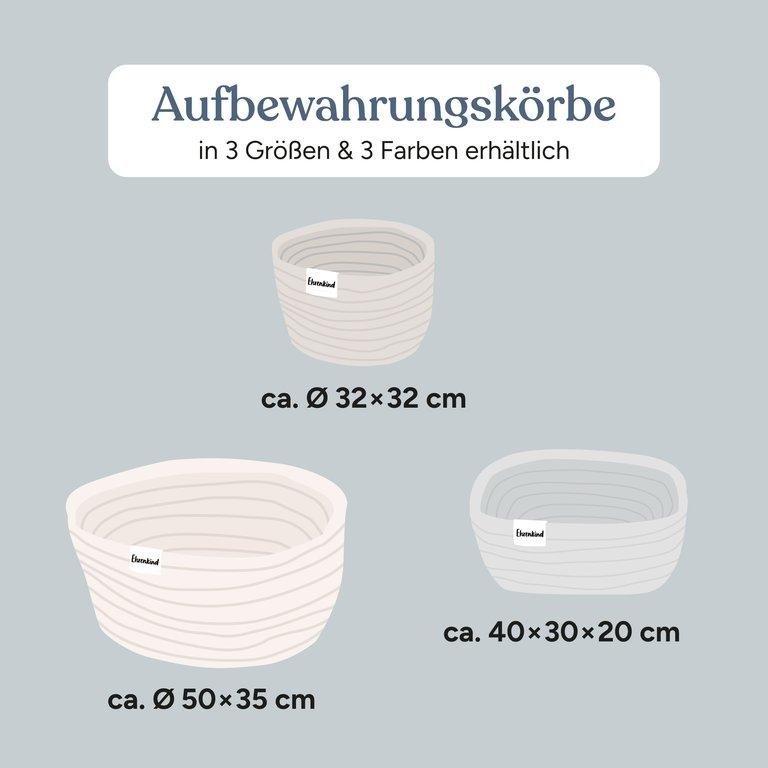 Aufbewahrungskorb | 50x35 cm | Hellgrau