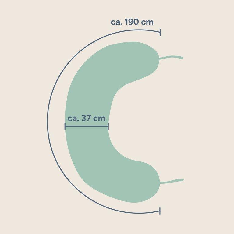 Stillkissen | Musselin Rosé | 190 cm | Mikroperlen