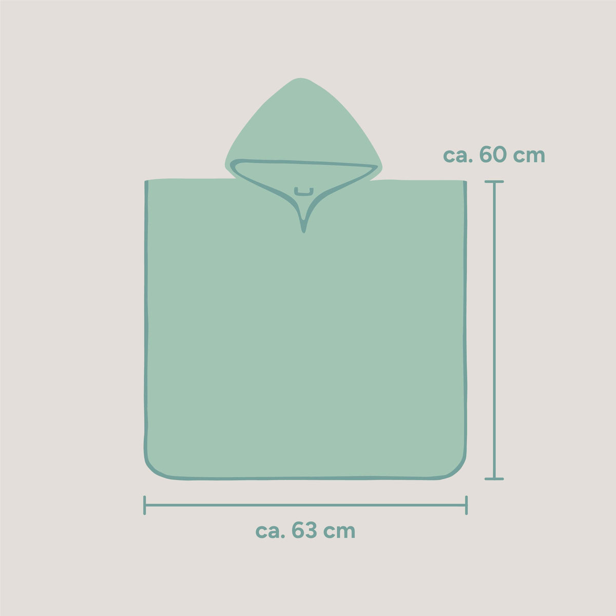 Badeponcho | Musselin | Beige