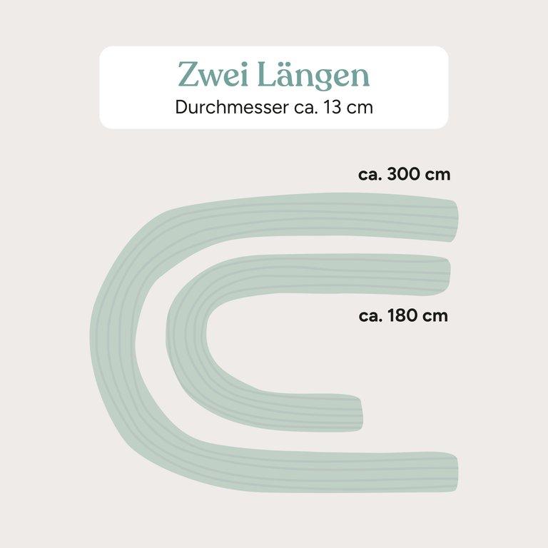 Bettschlange Cord | Jeansblau | 180 cm