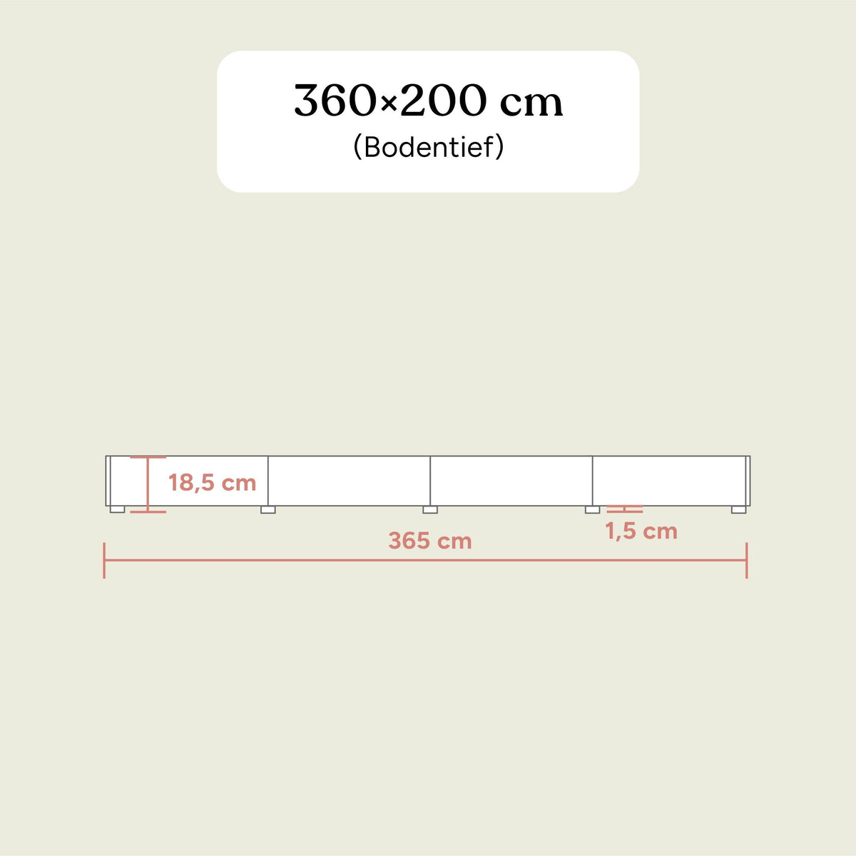 Familienbett Plano | Eiche Geölt | 360x200 cm