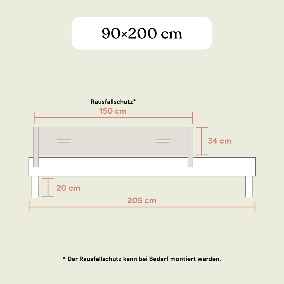 Familienbett Plano | Eiche Geölt | Rausfallschutz