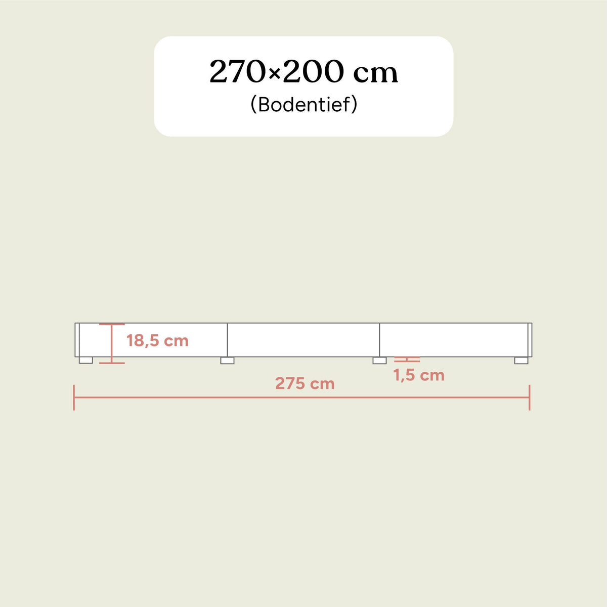 Familienbett Plano | Buche Natur | 270x200 cm