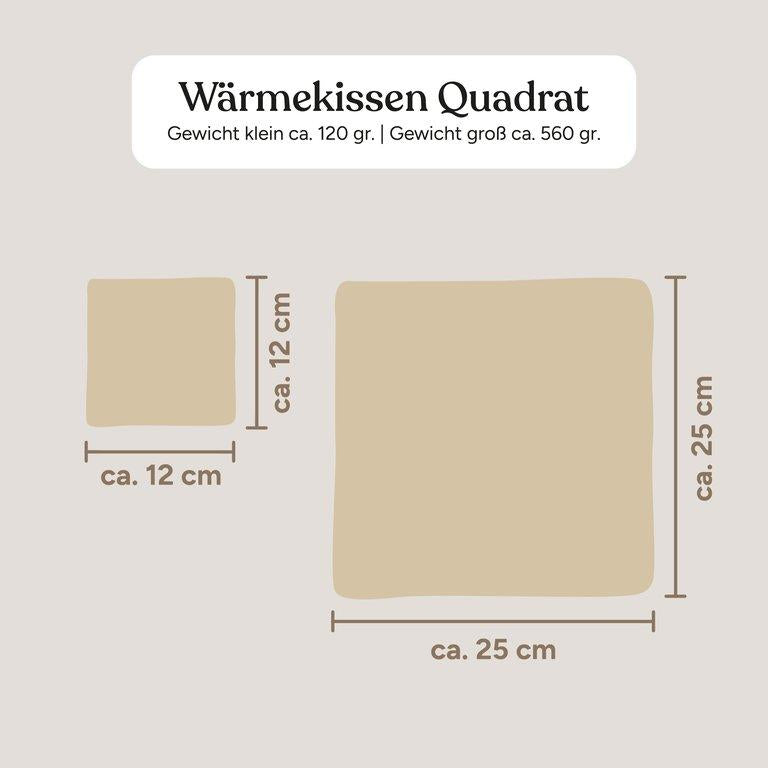 Wärmekissen | Kirschkern Quadrat 12x12 cm Natur
