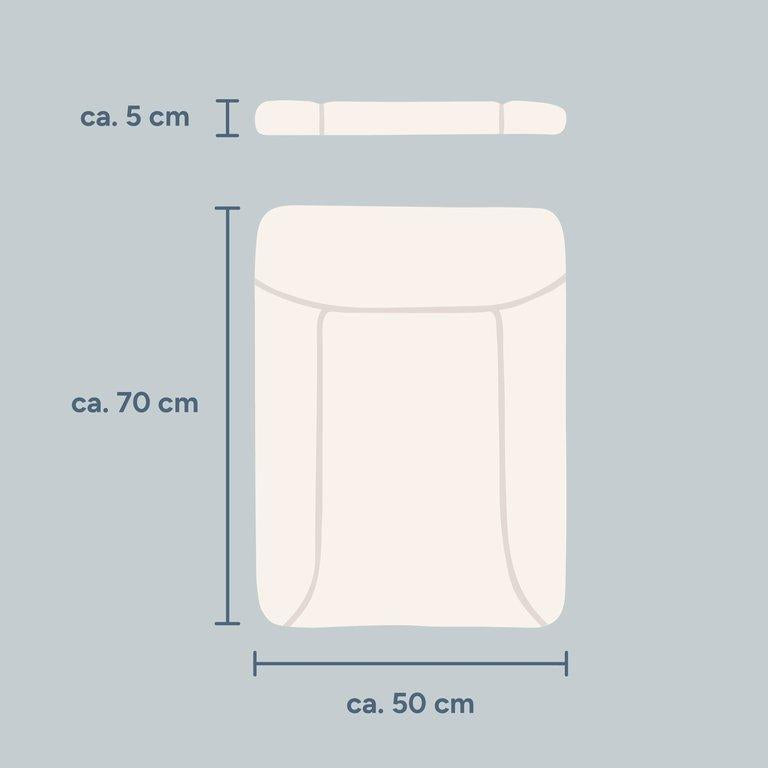 Wickelauflage abwaschbar | Beige Pusteblume | 50x70 cm