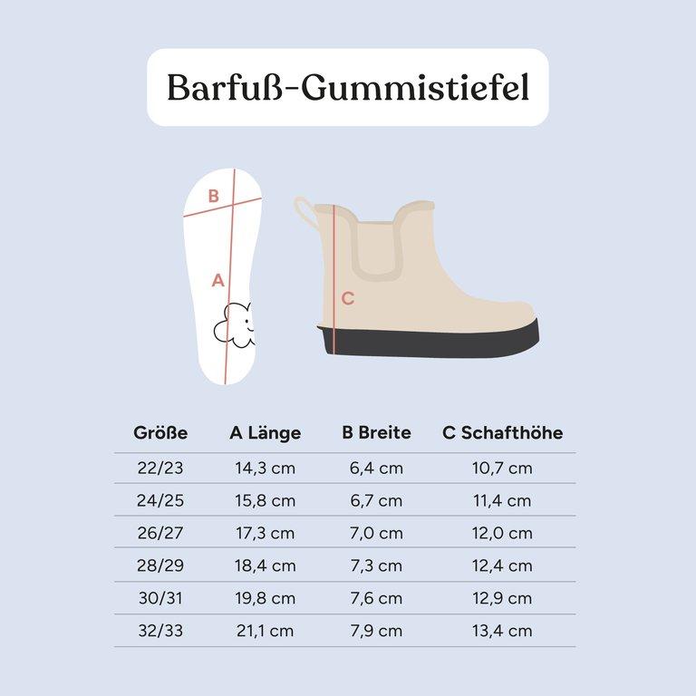 Barfuß-Gummistiefel | Bordeaux | 26/27