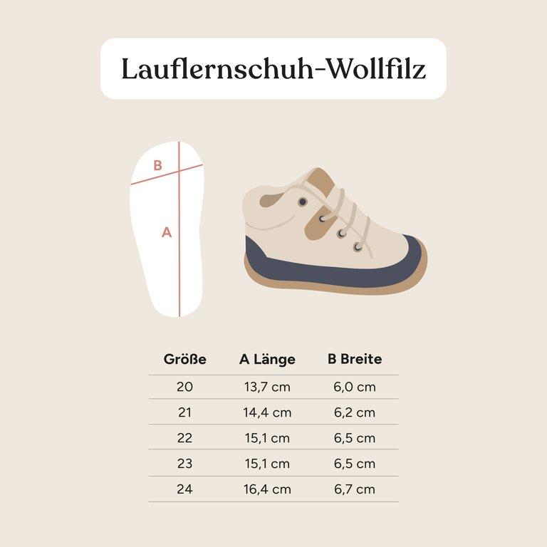 Lauflernschuh Wollfilz | Beige | 21