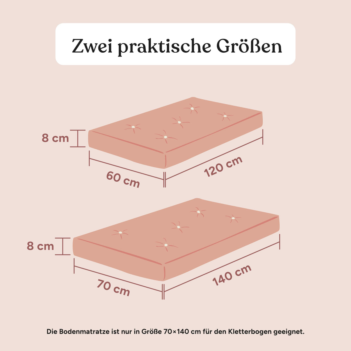 Bodenmatratze | Web Beige | 70x140 cm