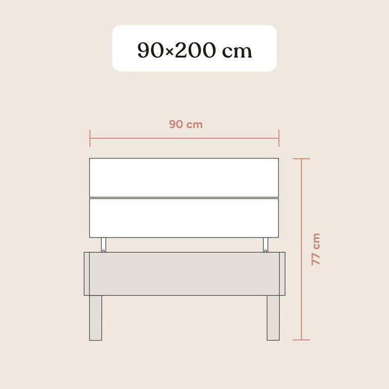Betten Plano Kopfteil  | Buche Natur | 90 cm