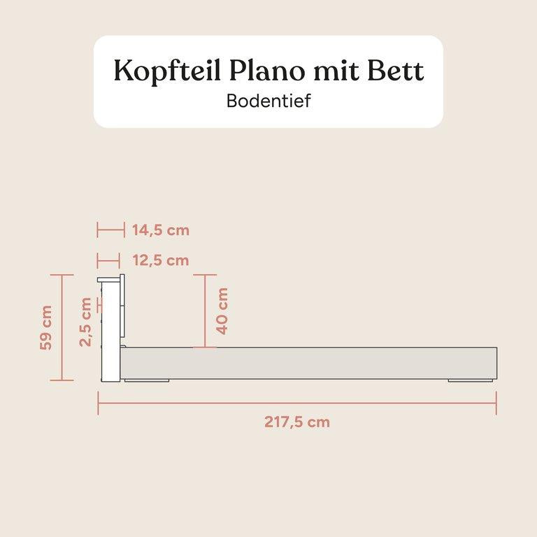 Betten Plano Kopfteil  | Buche Natur | 90 cm