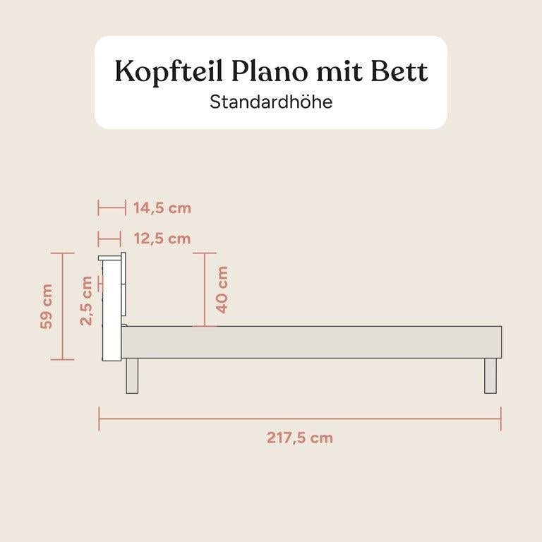 Familienbett Plano Kopfteil  | Eiche Geölt | 120 cm