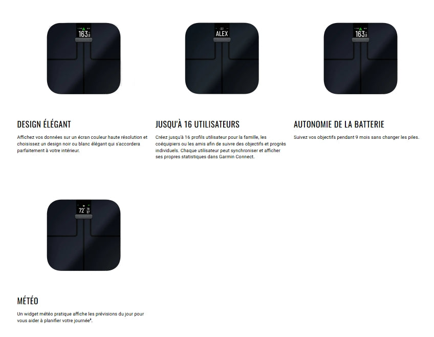 Balance GARMIN INDEX™ S2 Noir