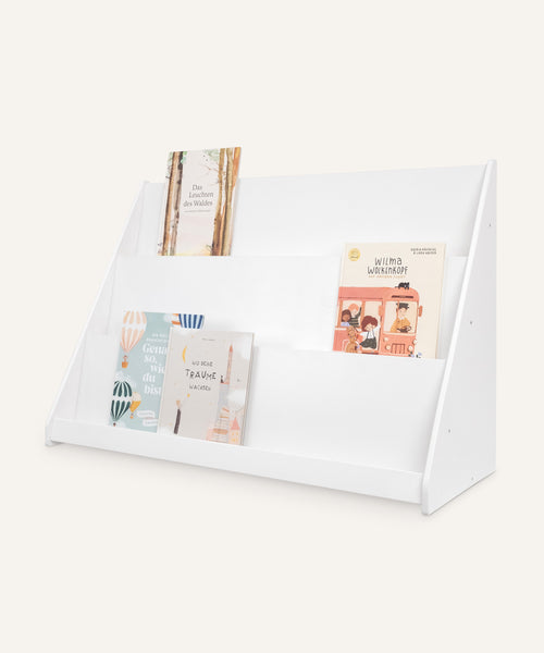 Ehrenkind Bücherregal 90 cm weiß lackiert.