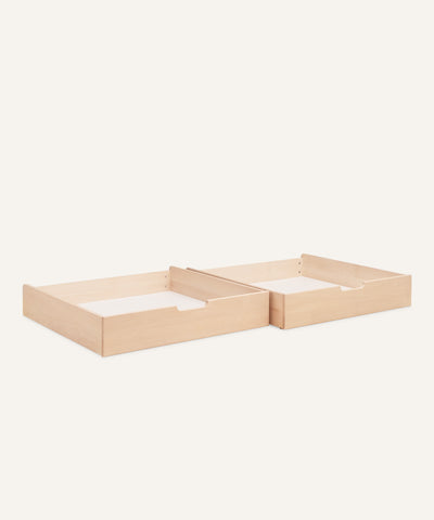 Ehrenkind Hausbett Buche B3 Doppelschubladen Natur.