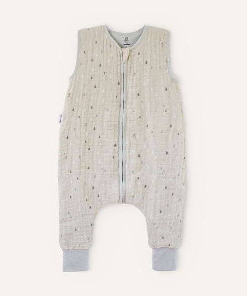 Ehrenkind Musselin Sommerschlafsack mit Beinen natur Tropfen.