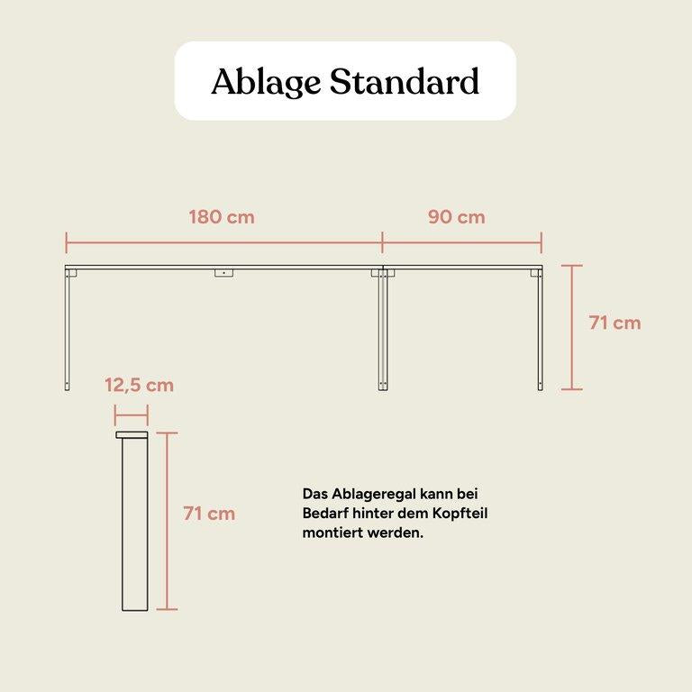 Familienbett Ablage | Birke Transparent | 270x200 (180/90)