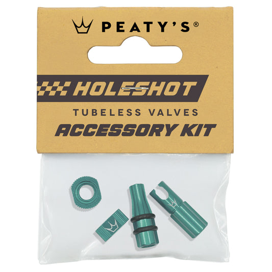 Kit Bouchons et Ecrous de Valves PEATY'S HOLESHOT FAST FLOW Vert