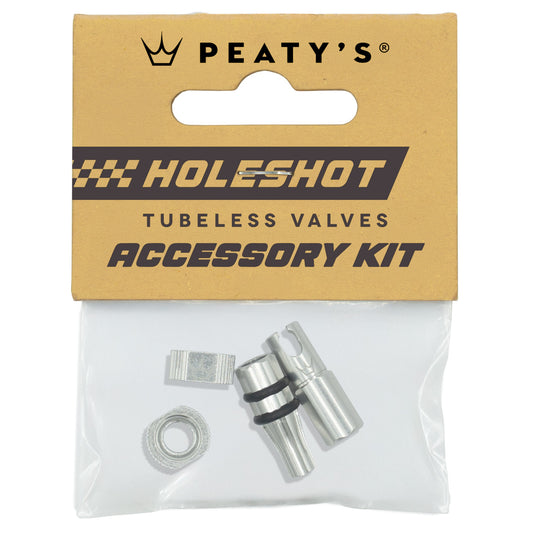 Kit Bouchons et Ecrous de Valves PEATY'S HOLESHOT FAST FLOW Argent