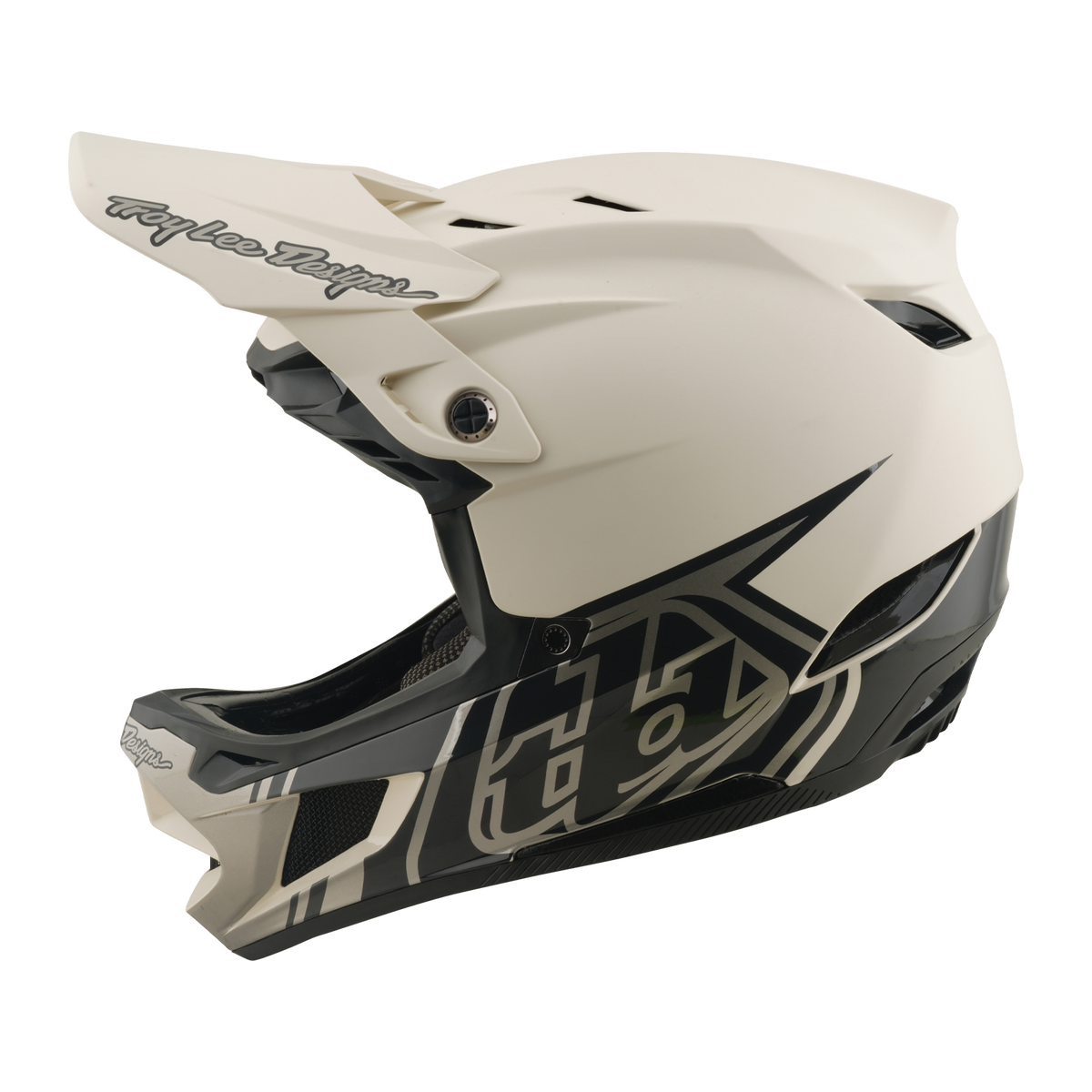 Casque VTT TROY LEE DESIGNS D4 COMPOSITE MIPS STEALTH PUMICE Blanc