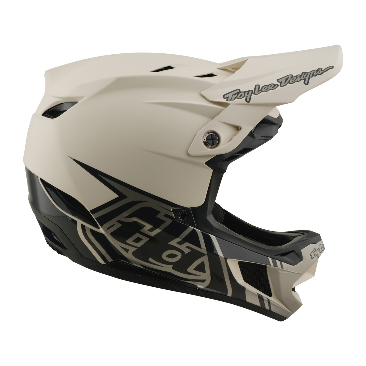 Casque VTT TROY LEE DESIGNS D4 COMPOSITE MIPS STEALTH PUMICE Blanc
