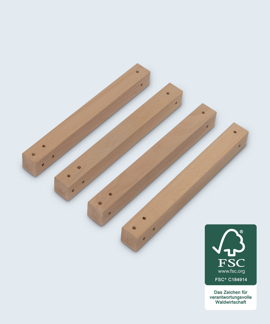 Umbauset Bodenbett Buche Pfosten Natur FSC
