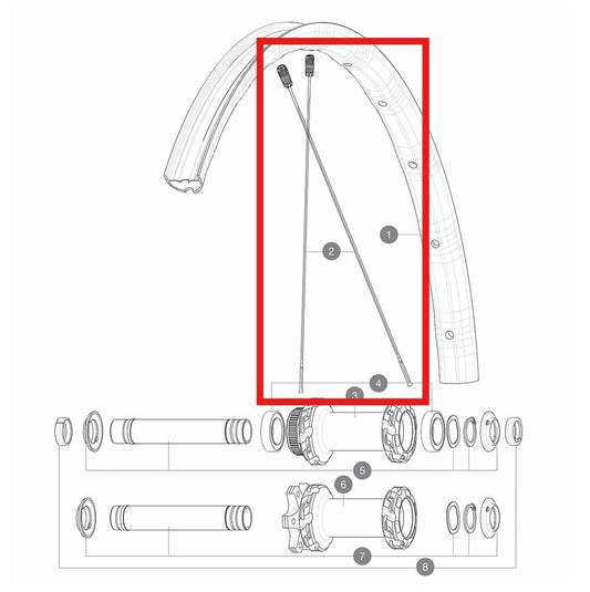 Kit 12 Rayons Av/Ar MAVIC CROSSMAX SL/SLS/XL/XLS 29" 298mm M7/7