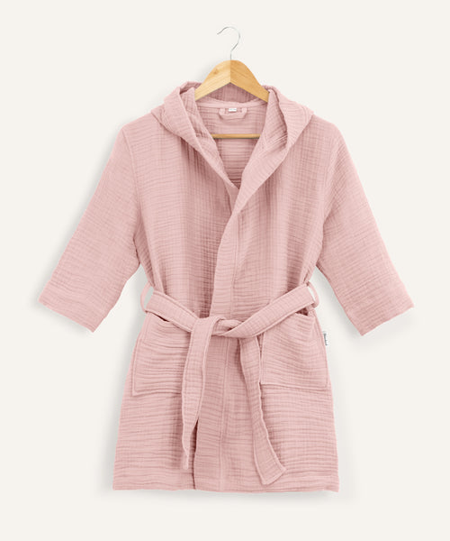 Bademantel Musselin Rosé.