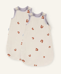 Babyschlafsack Musselin Natur Regenbogen