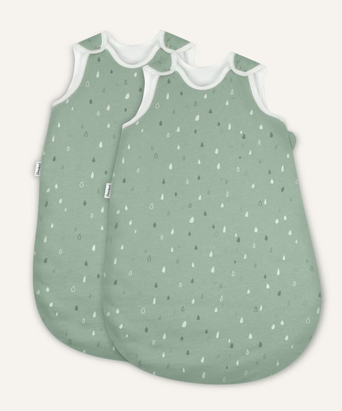 2er Bundle Ehrenkind Baby-ganzjahresschlafsack rund Jade Tropfen.