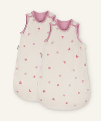 2er Bundle Ehrenkind Baby-ganzjahresschlafsack rund natur herzen