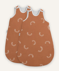 2er Bundle Ehrenkind Baby-ganzjahresschlafsack rund zimt gemustert.