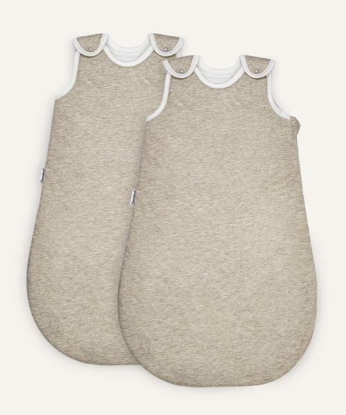 2er Bundle Ehrenkind Babyschlafsack rund mit Wollfüllung in Beige.