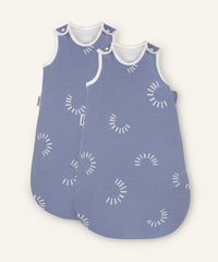 2er Bundle Ehrenkind Baby-Sommerschlafsack rund Jeansblau Gemustert