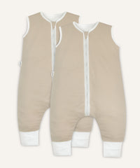 2er Bundle Ehrenkind Ganzjahresschlafsack mit Beinen in Beige.