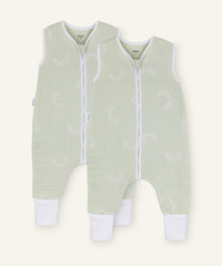 2er-Pack Schlafsack mit Beinen  |  Sommer 0.5 TOG |  Musselin