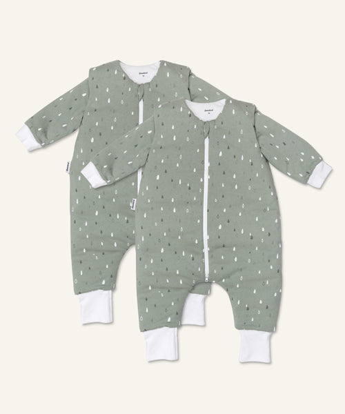 Bundle Ehrenkind Winter-Schlafsack 3.5 TOG mit Beinen  Jade Tropfen.