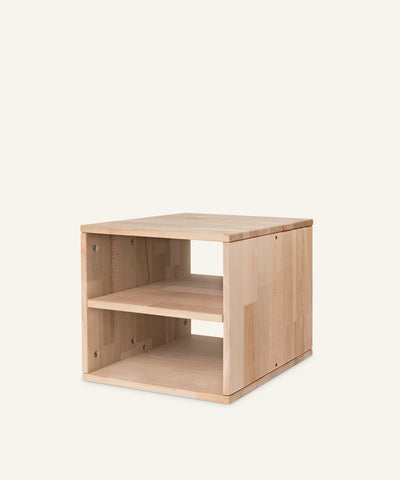 Ehrenkind Aufbewahrungssystem Buche Natur klein 2 Fächer ohne Boxen.