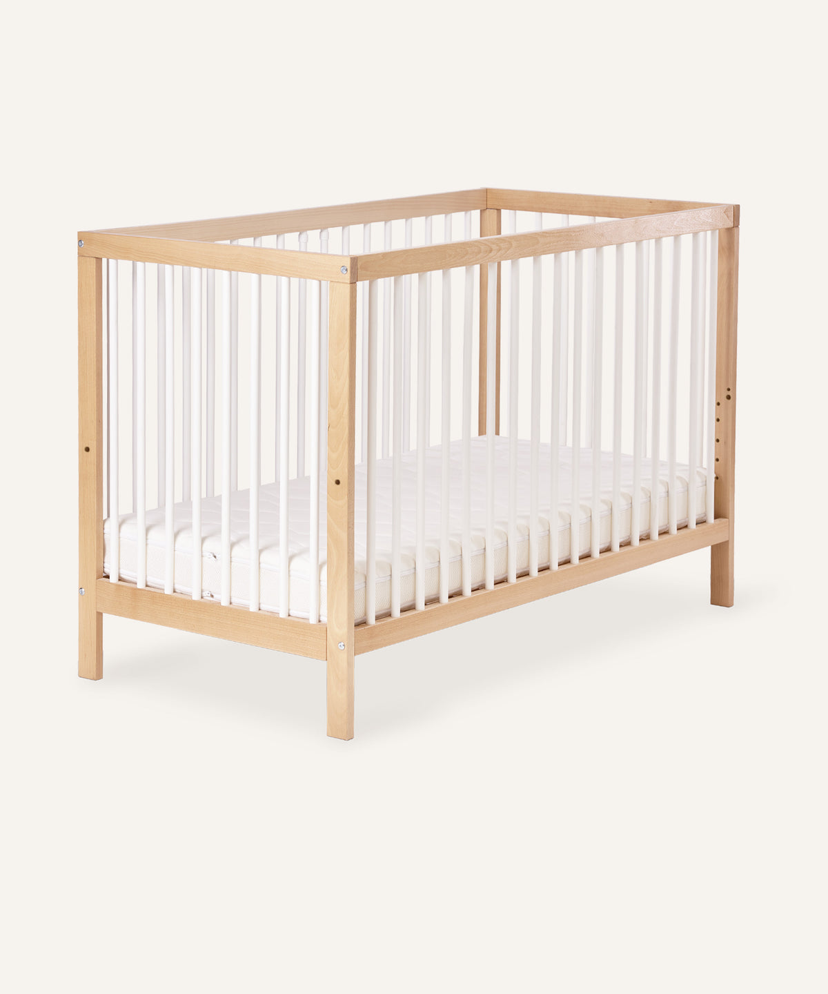 Babybett Pur  |  Natur-Weiß - Natur-Weiß / 60 × 120 / Babybett Pur