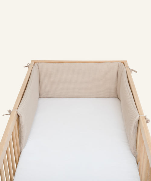 Ehrenkind Bettumrandung Waffelpiqué Beige Babybett.