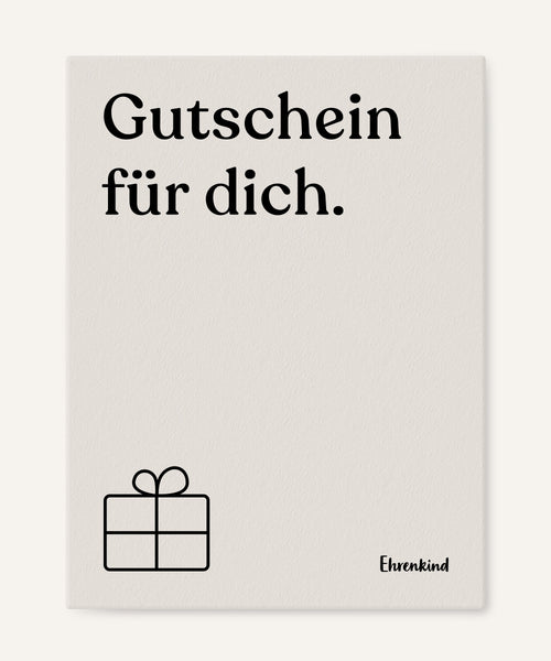 Ehrenkind Geschenkgutschein für Kinder und Familien.