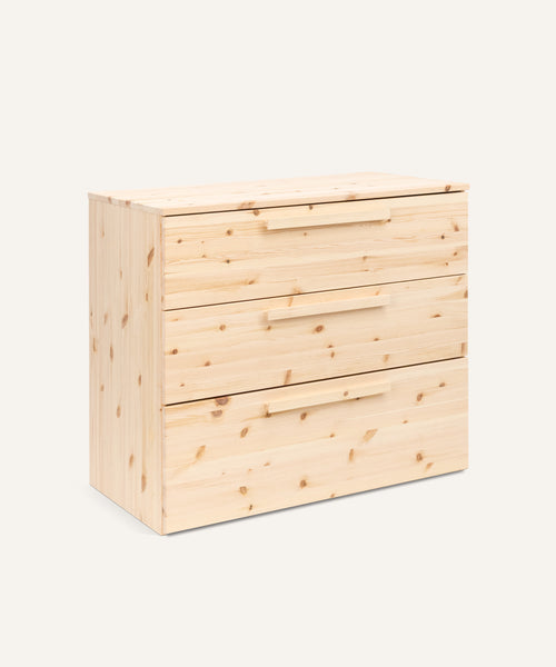 Ehrenkind Kommode Linia Kiefer mit Rollschublade.
