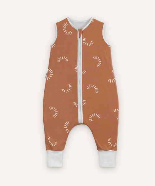 Ehrenkind Sommerschlafsack mit Beinen Zimt Gemustert.