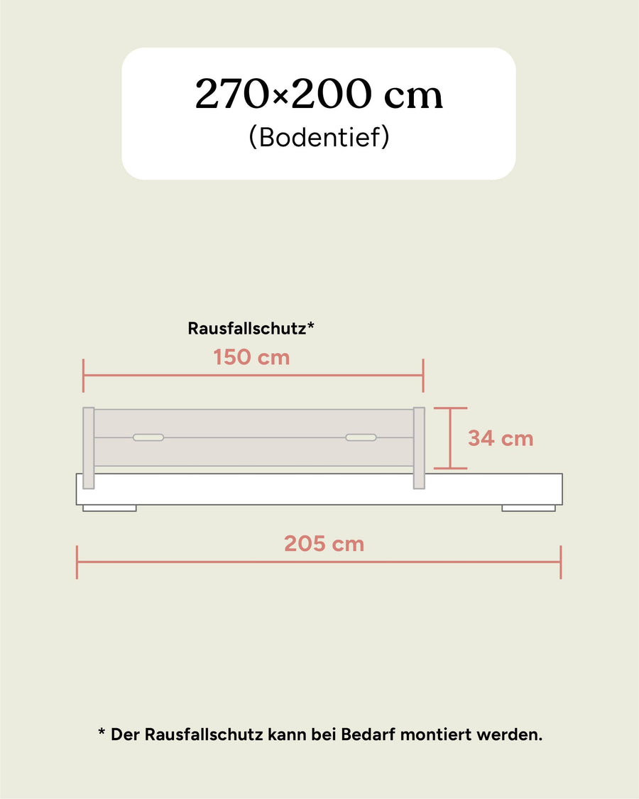 Familienbett Plano | Eiche | 270 × 200 cm
