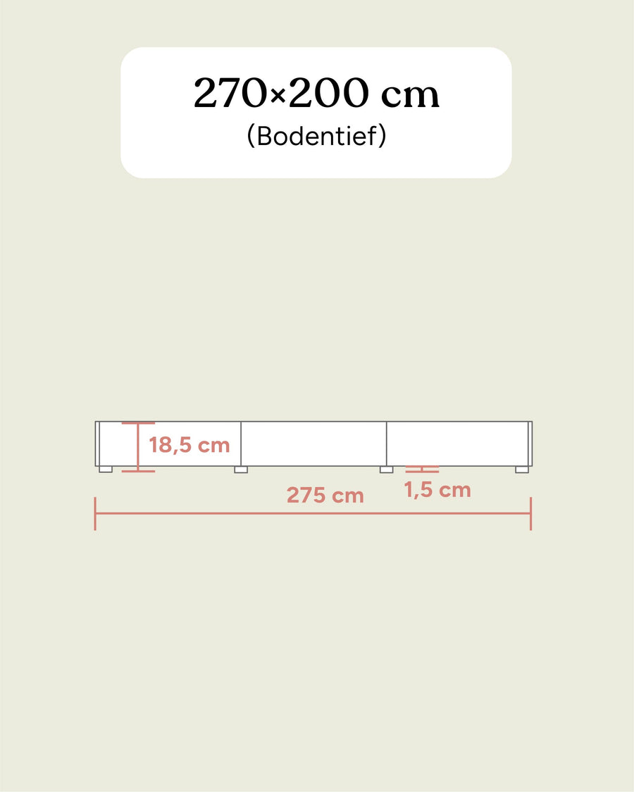 Familienbett Plano | Eiche | 270 × 200 cm